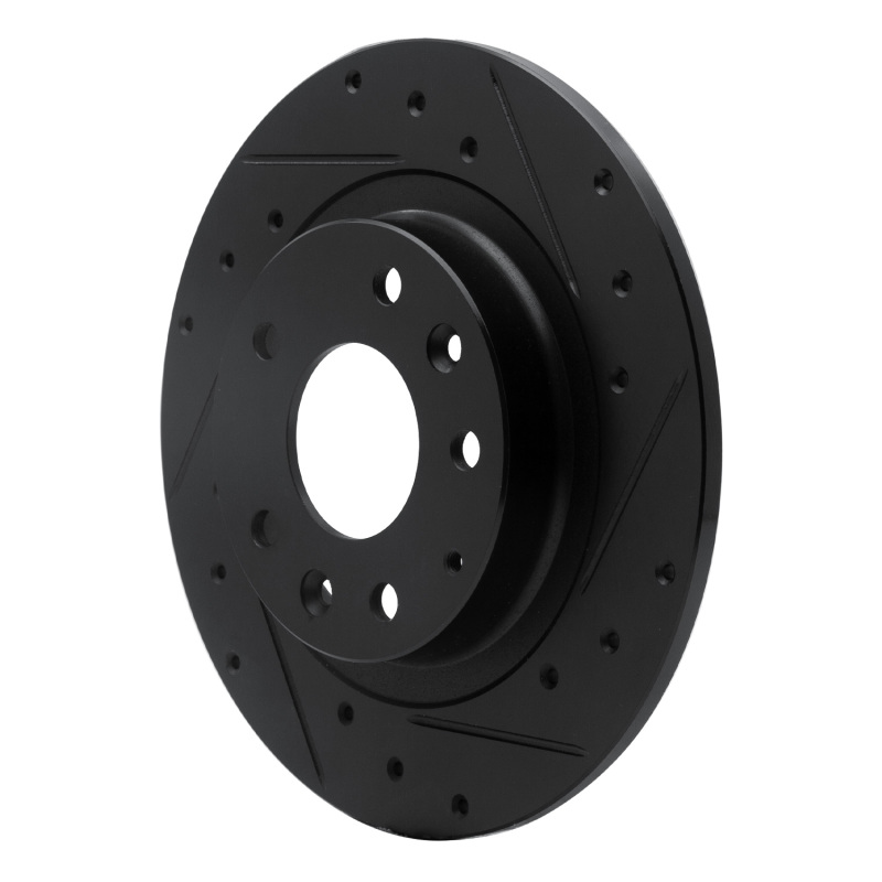 Mazda CX-3 Brake Rotor (1) - Rear Right - R1 Concepts - Drilled & Slotted - Black - `16-`18